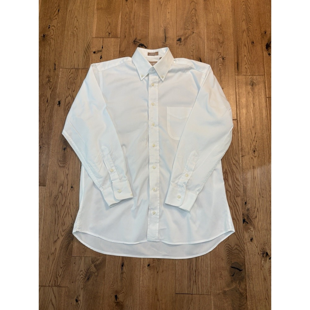 Gitman Bros Long Sleeve Button Up Pinpoint 80x80 Oxford White 16 33